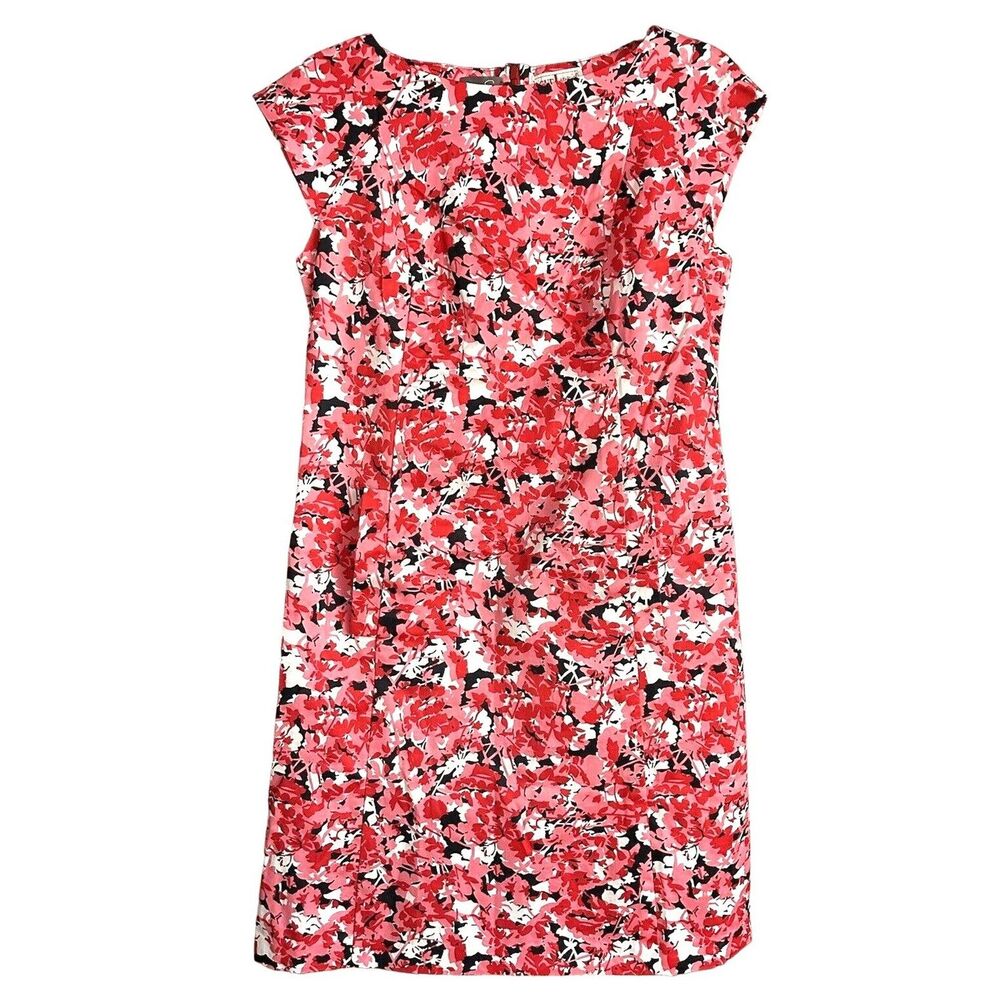 Vogue Special Design Wabi Sabi Handmade Floral Print Dress Cap Sleeve S? Pink